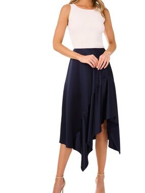 Ted Baker “Spring Fling” Asymmetrical Satin Skirt